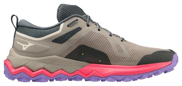 Chaussures de Trail Running Mizuno Femme Wave Ibuki 4 Gris Rose Violet