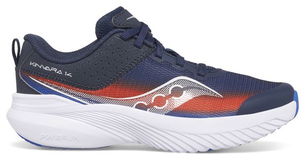 Kinderschoenen Saucony Kinvara 14 LTT Blauw Rood