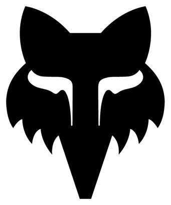 Fox Head Die Cut Stickers 6.4 cm Black