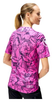 Maglia a maniche corte da donna Endura Grid Floral Limited Edition Pink