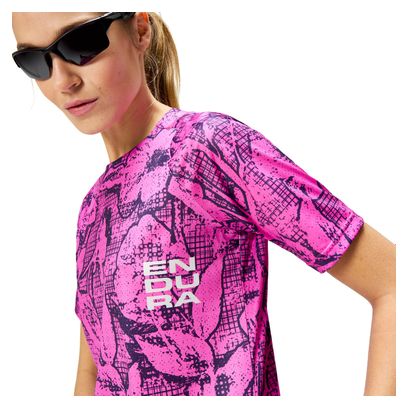 Maglia a maniche corte da donna Endura Grid Floral Limited Edition Pink