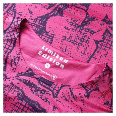 Maglia a maniche corte da donna Endura Grid Floral Limited Edition Pink