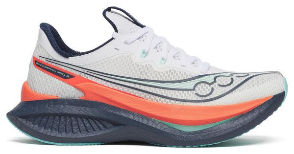 Chaussures Running Saucony Endorphin Pro 5 Blanc/Bleu/Orange Femme