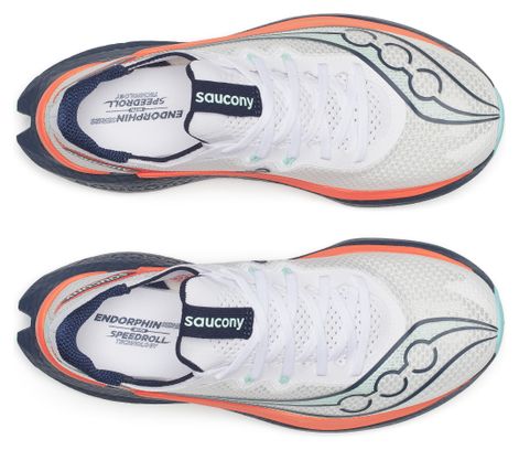 Chaussures Running Saucony Endorphin Pro 5 Blanc/Bleu/Orange Femme