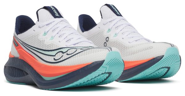 Chaussures Running Saucony Endorphin Pro 5 Blanc/Bleu/Orange Femme