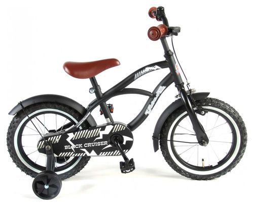 Vélo enfant Volare Black Cruiser - garçon - 14 po - noir - assemblé à 95 %