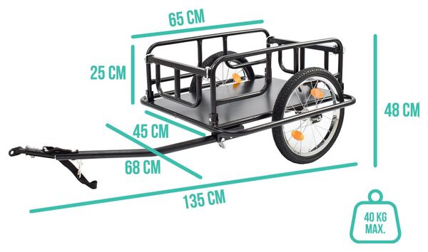 Remorque vélo eco pliable