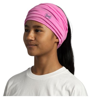 Children's Lightweight Merino Buff Neck Warmer in Fluor Fuchsia