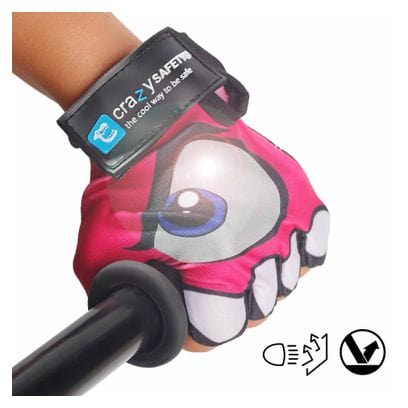 Crazy Safety pack - Casque Requin Rose pour enfants  sac à dos  sonnette  gants