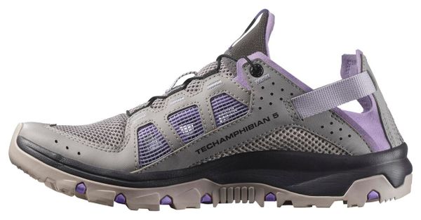 Zapatillas anfibias Salomon Techamphibian 5 para mujer Gris/Violeta