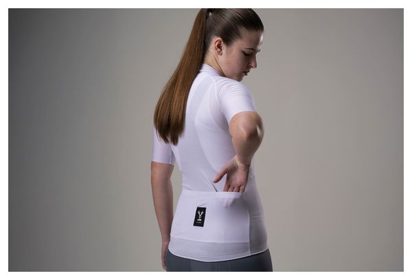Camiseta de manga corta para mujer LeBram Training, color blanco