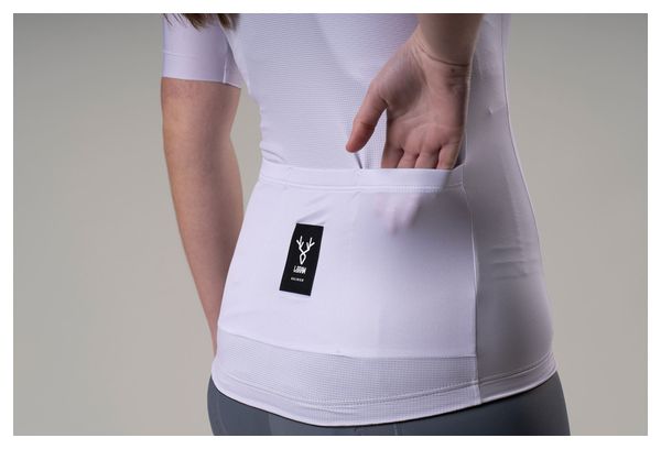 Camiseta de manga corta para mujer LeBram Training, color blanco