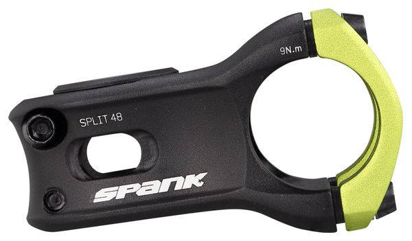 Spank Split Stem 0 ° 31,8 mm Nero / Verde