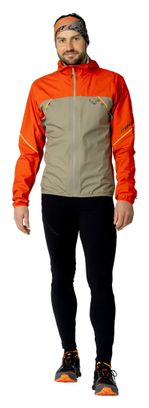 Chaqueta impermeable Dynafit Alpine de 3 capas, beige/naranja, para hombre