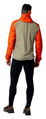 Chaqueta impermeable Dynafit Alpine de 3 capas, beige/naranja, para hombre