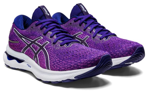 Chaussures Running Asics Gel Nimbus 24 Bleu Violet Femme