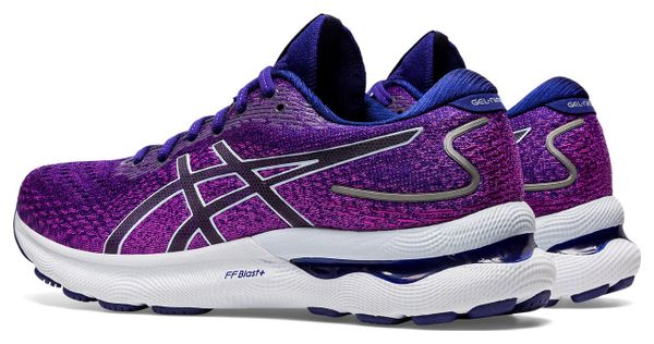 Chaussures Running Asics Gel Nimbus 24 Bleu Violet Femme