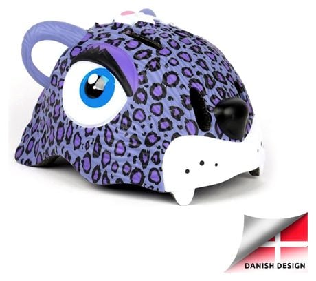 Casque de Vélo pour enfants | Léopard Violet | Crazy Safety | Certifié EN1078