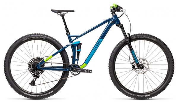 MTB Cube Stereo 120 Pro 29 Full Suspension Sram NX / SX Eagle 12S 29'' Blueberry Blue Green 2021