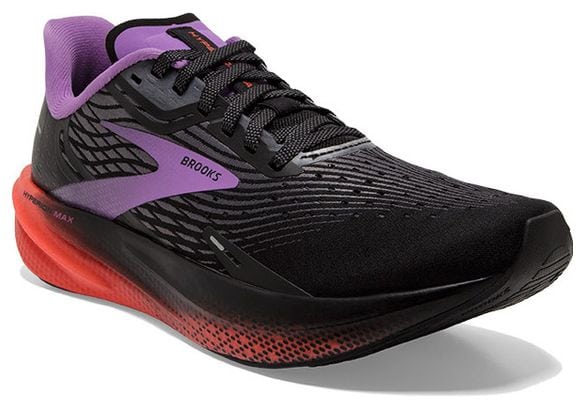 Chaussures de Running Brooks Femme Hyperion Max Noir Violet Rouge