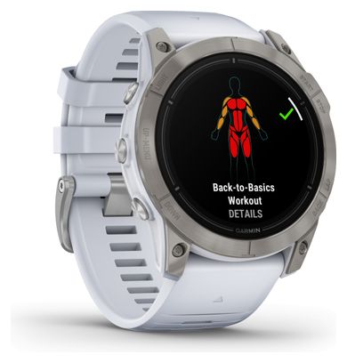 Montre de Sport Garmin Epix Pro Gen 2 Sapphire Titane 51mm Blanc Argent