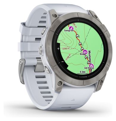 Montre de Sport Garmin Epix Pro Gen 2 Sapphire Titane 51mm Blanc Argent