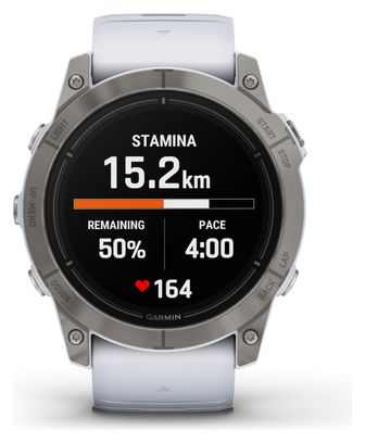 Montre de Sport Garmin Epix Pro Gen 2 Sapphire Titane 51mm Blanc Argent