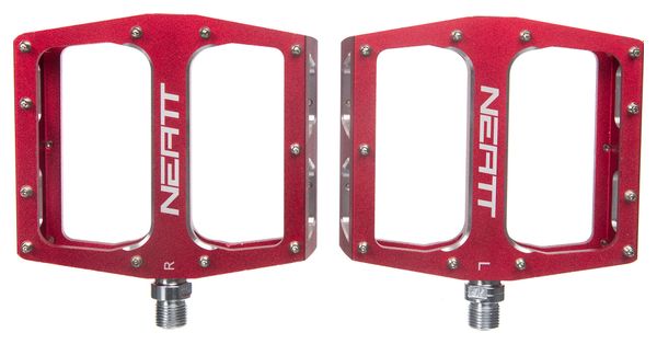 Refurbished Produkt - Paar Neatt Attack V2 XL 11 Pedale flach Rot