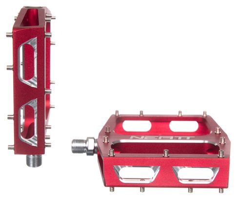 Prodotto ricondizionato - Coppia di pedali piatti Neatt Attack V2 XL 11 Spikes Red