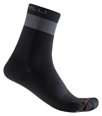Castelli Elements 15 Unisex Sokken Zwart/Grijs