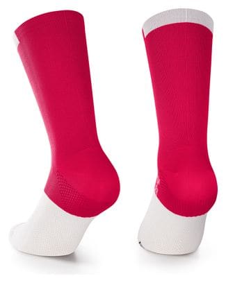 Assos GT C2 Unisex Socken Pink/Weiß