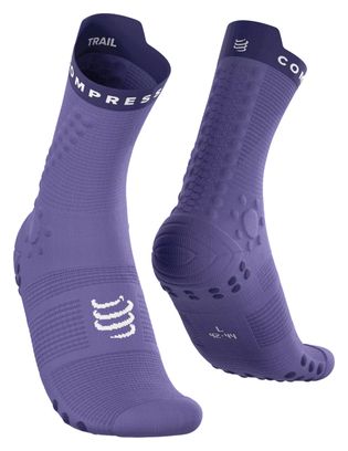 Compressport Pro Racing V4.0 Trail-sokken, paars/blauw