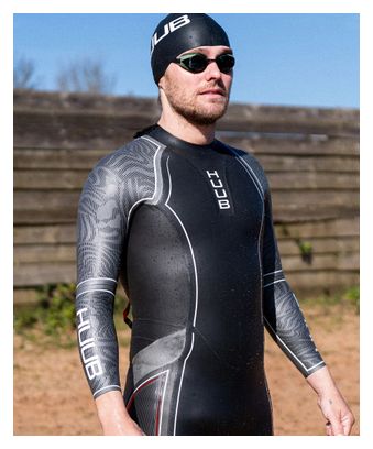 Huub SUB7 Neoprenanzug Schwarz/Grau/Rot für Herren