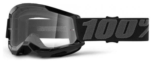 100% STRATA 2 Kids Goggle | Black | Clear Lenses