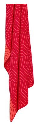 Lifeventure SoftFibre Printed Recycled Towel Geometric Coral Red