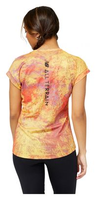 Maillot manches courtes New Balance All Terrain Trail Print Femme Multi-Couleurs
