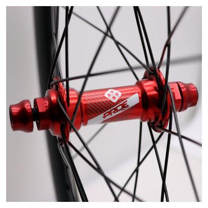 Paire de Roues Carbone Expert Pride Gravity Mat Control V1 Disque Rouge