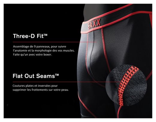 Boxer Saxx Kinetic HD Nero Arancione