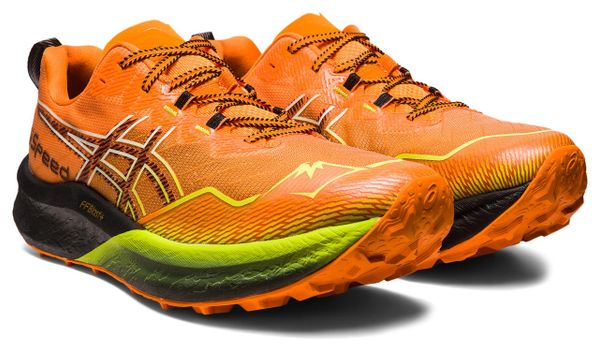 Asics Fujispeed 2 Naranja Negro Zapatillas de Trail para Hombre