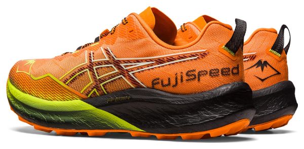 Asics Fujispeed 2 Naranja Negro Zapatillas de Trail para Hombre