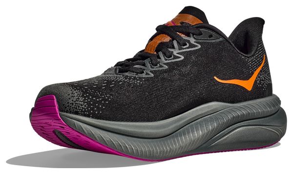 Hoka Mach 6 Running Shoes Black/Pink/Orange Women's