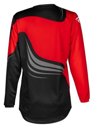 Fly Racing F-16 Trui met lange mouwen Zwart/Rood/Wit Kind