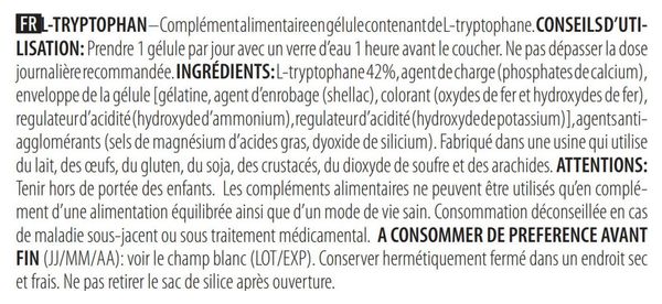 L-tryptophan (60 Caps) - Biotech Usa -  Autres Acides Aminés