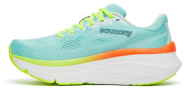 Chaussures Running Saucony Guide 19 Bleu/Jaune/Orange Femme