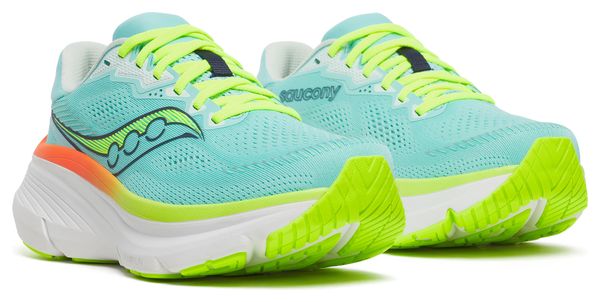 Chaussures Running Saucony Guide 19 Bleu/Jaune/Orange Femme