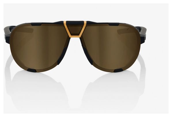 Lunettes de Soleil 100% Westcraft Soft Tact Noir - Verres Miroir Or