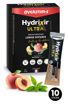 Overstims Hydrixir Ultra Peach Tea drankje (10 x 40 g)