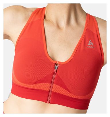 Odlo Seamless High Damen Sport-BH Rot