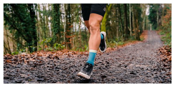 Compressport Pro Racing V4.0 Trail sokken Blauw/Groen