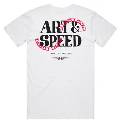 Maglietta a maniche corte Troy Lee Designs Pink Slips Bianca